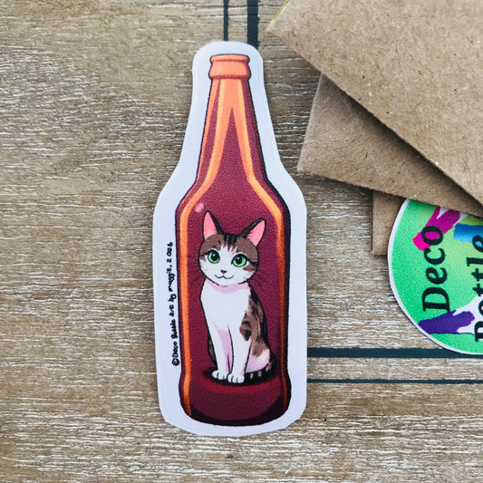 Sammy Bottle Sticker | UV Vinyl Decal 6x2cm | Waterproof | Deco Bottle Art by Maggie