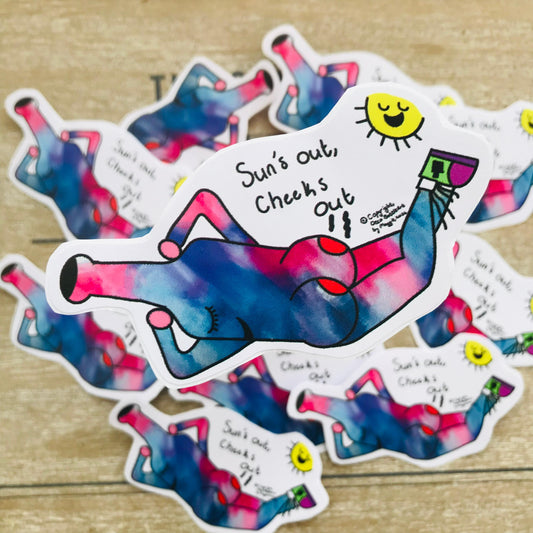 Sun's Out, Cheeks Out - Wholesale Stickers