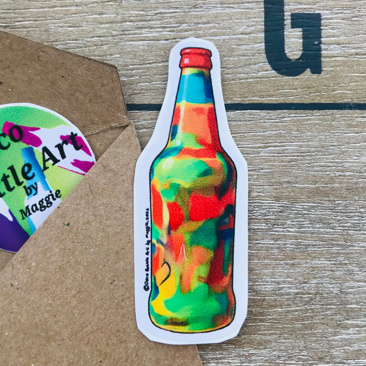 Medication Bottle Sticker | UV Vinyl Decal 6x2cm | Waterproof | Deco Bottle Art by Maggie