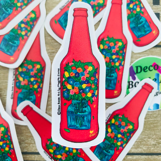 ‘Fluffy’ Bottle Sticker | UV Vinyl Decal 6x2cm | Waterproof | Deco Bottle Art by Maggie