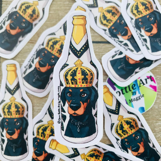 ‘RUFUZ’ Bottle Sticker | UV Vinyl Decal 6x2cm | Waterproof | Deco Bottle Art by Maggie