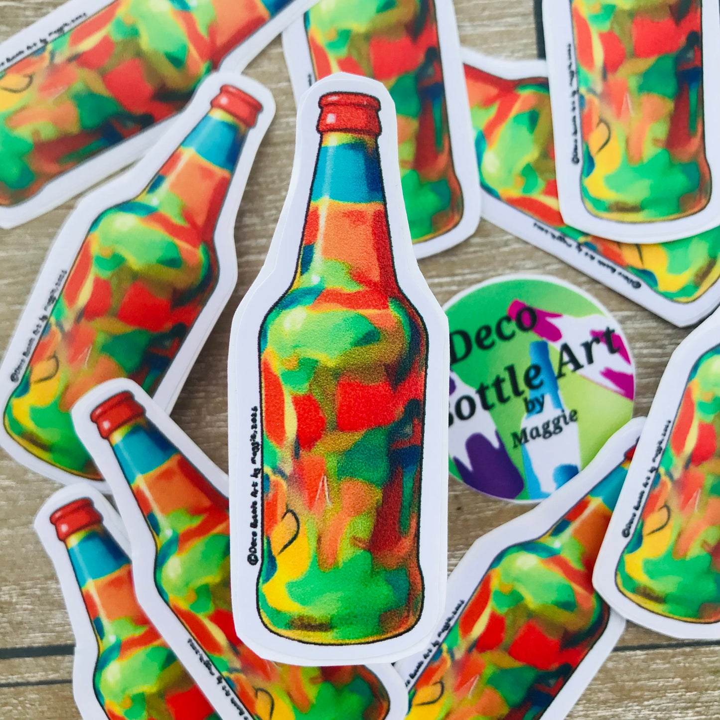 Medication Bottle Sticker | UV Vinyl Decal 6x2cm | Waterproof | Deco Bottle Art by Maggie