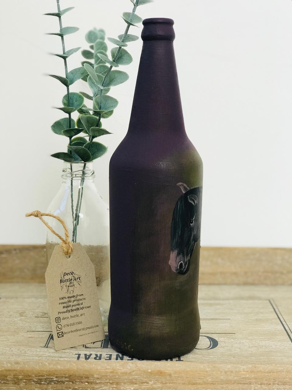 Zeus - Hand-Painted Horse Bottle Art