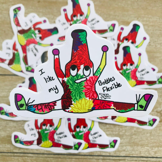 I Like My Bottles Flexible - Wholesale Stickers