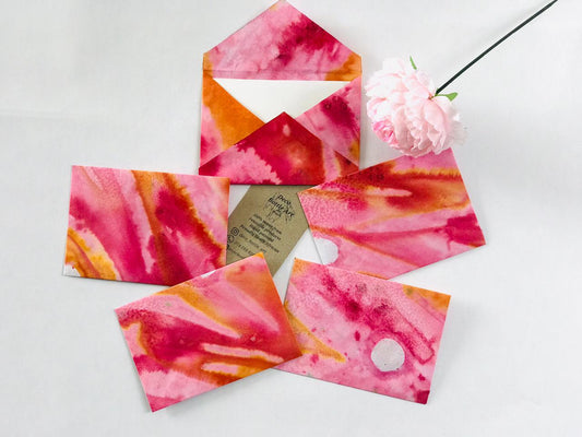 Peaches, Quench Me Envelopes | Peel & Seal Paper Envelopes + Gold Stickers | Deco Bottle Art by Maggie