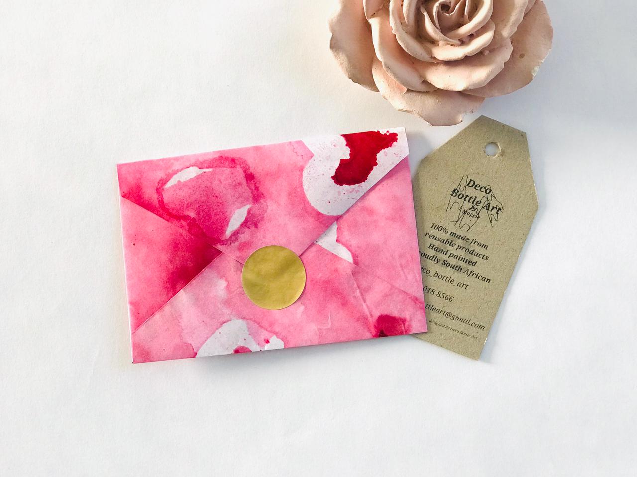 Valentine, Where Art Thou? Envelopes | Peel & Seal Paper Envelopes + Gold Stickers | Deco Bottle Art by Maggie