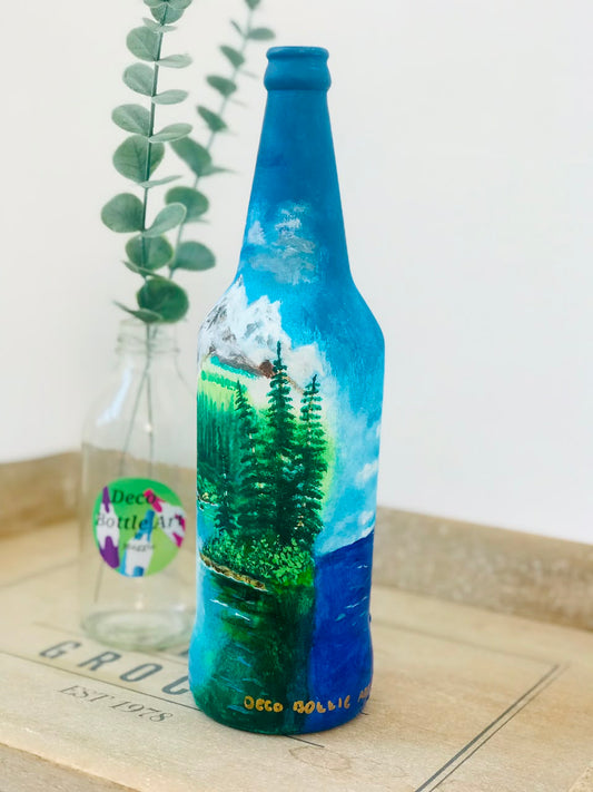 Environmental Sea - Hand-Painted Landscape Bottle Art