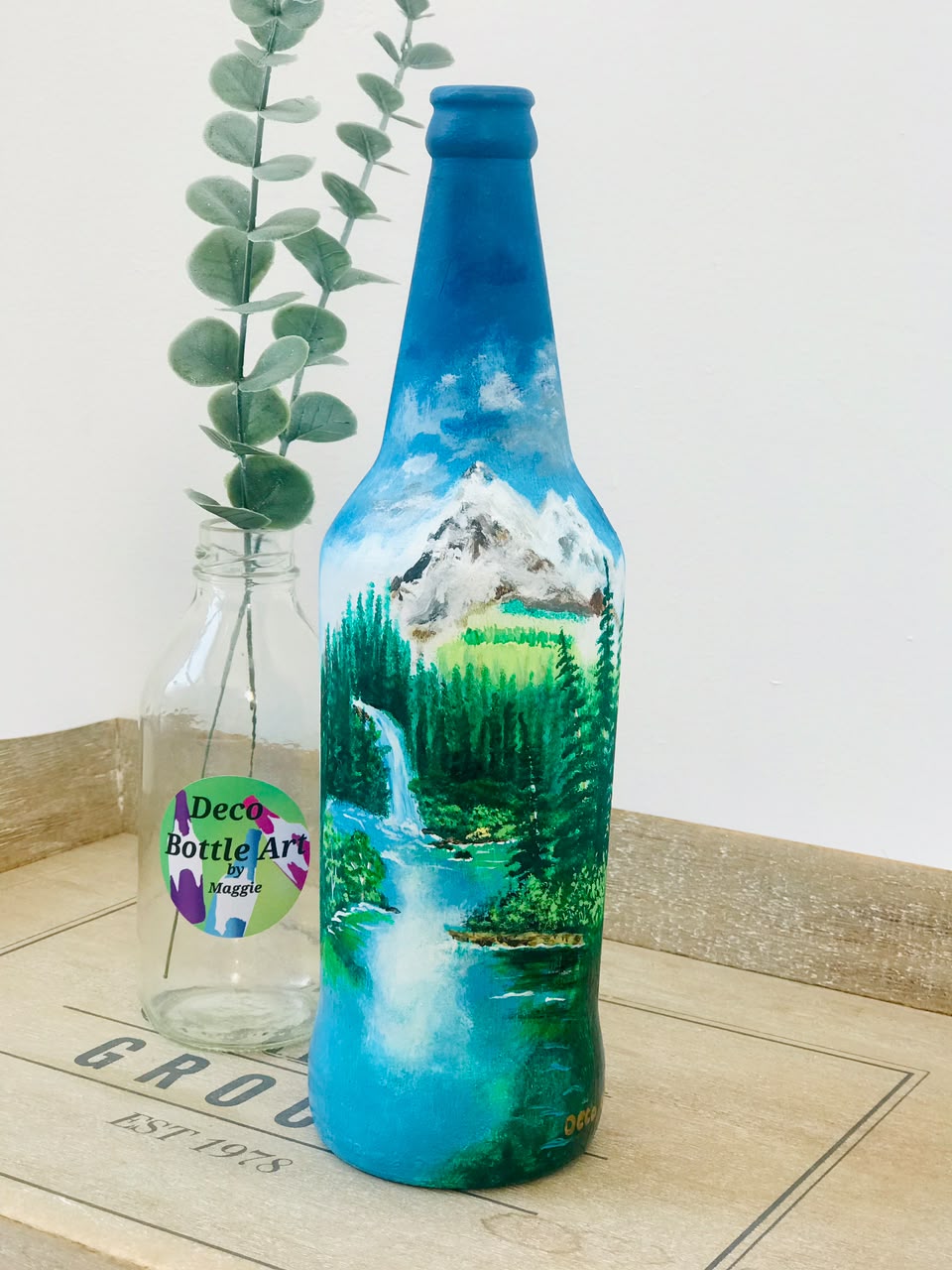 Environmental Sea - Hand-Painted Landscape Bottle Art