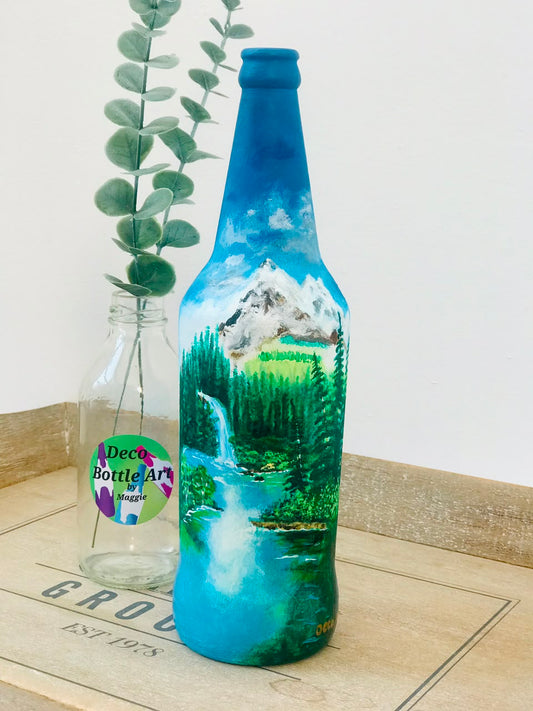 Environmental Sea - Hand-Painted Landscape Bottle Art