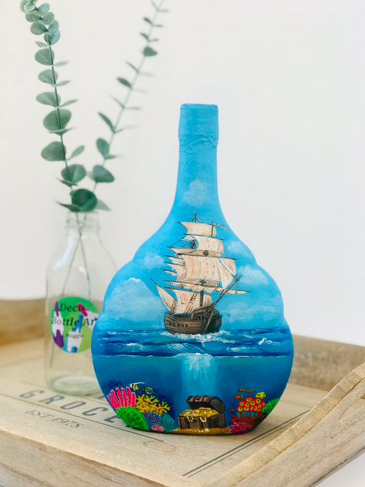 Bottled Mossel Bay - Hand-Painted Ocean Bottle Art
