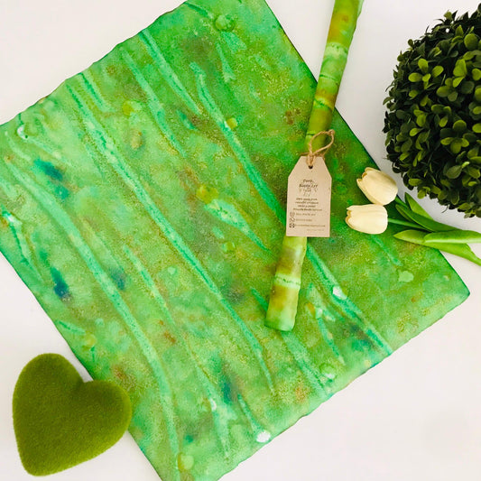 Tsitsikama Forest Heart | Handpainted Eco Wrapping Paper | Craft Paper | 100% Recycled | Deco Bottle Art by Maggie